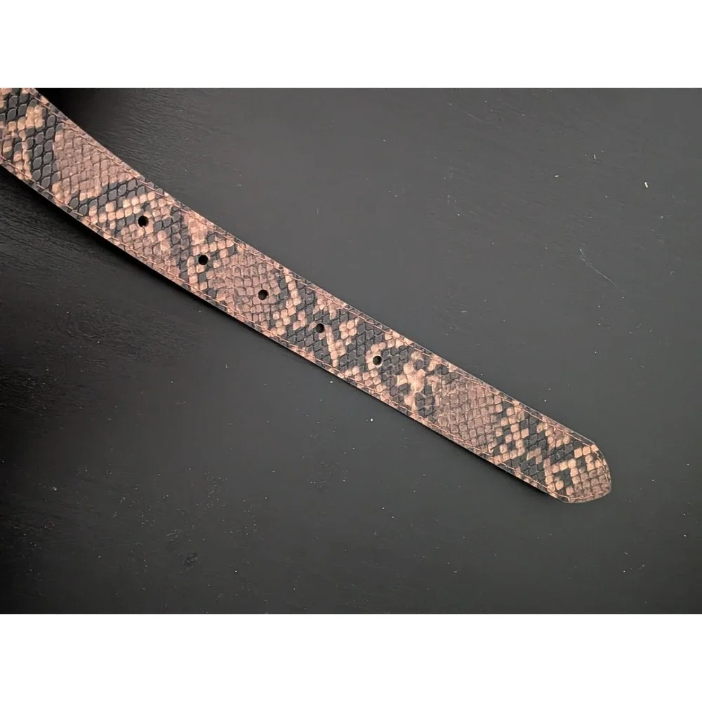 A New Day AND Faux Snake Leather Croc Leather Belt Womens Medium Brown Multi NWT